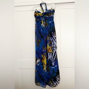 Stunning Blue Floral Maternity Maxi Dress